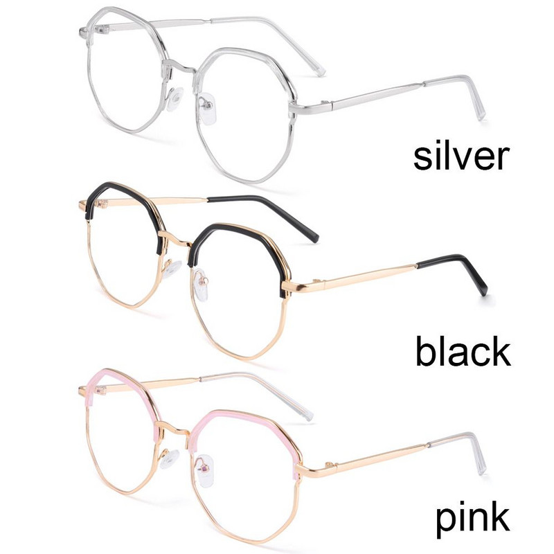 Vintage antikék fényű olvasószemüvegek optikai tükör egyszerű fém női férfi átlátszó szemüvegkeretek átlátszó szemüvegek