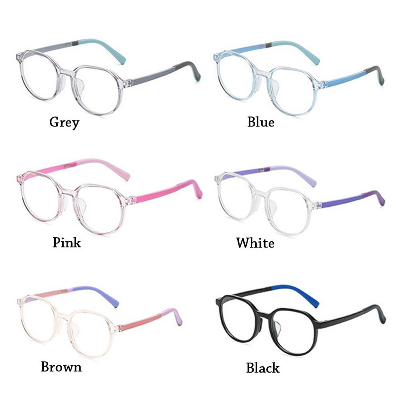 Divat számítógépes online órák Hordozható, kényelmes szemüvegek Anti-kék fény Ultrakönnyű keretes gyerekszemüvegek