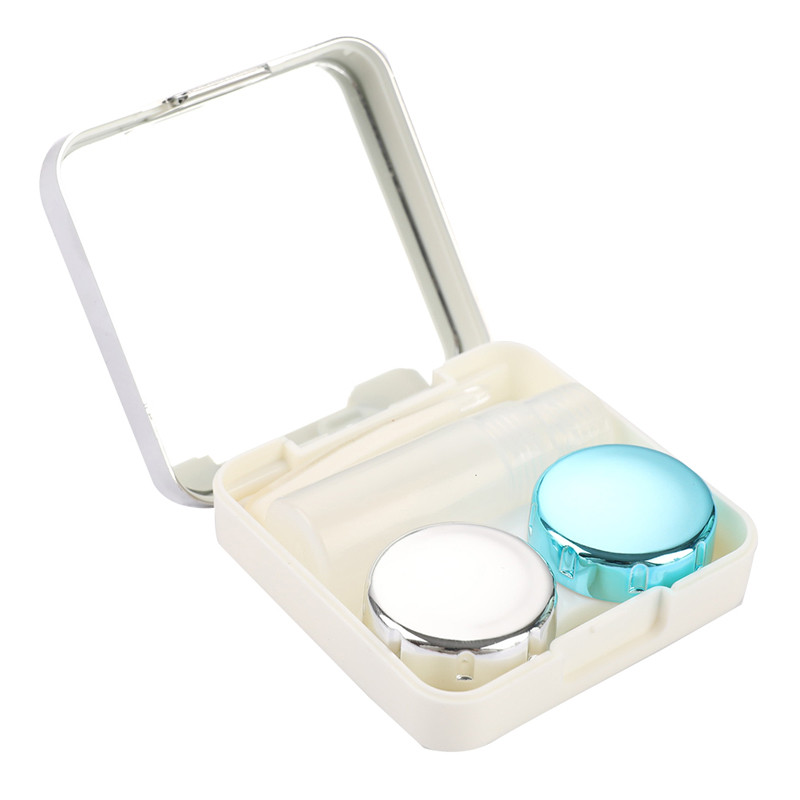 1 db kontaktlencse tok szögletes utazási hordozható egyszínű lencsevédő tartálytartó tároló áztatódoboz Divattartozékok