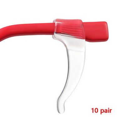 10 чифта висококачествен силиконов противоплъзгащ държач за аксесоари за очила Бяла/черна кука за уши Спортни запушалки за накрайници за очила