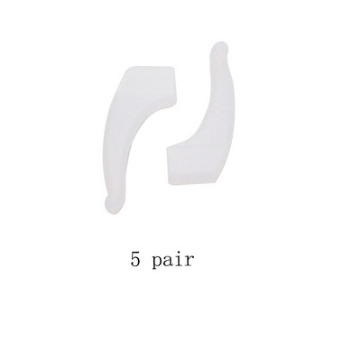 10 pari vrhunskog silikonskog protukliznog držača za dodatke za naočale Bijela/crna kukica za uho Sportski čepovi vrha za naočale