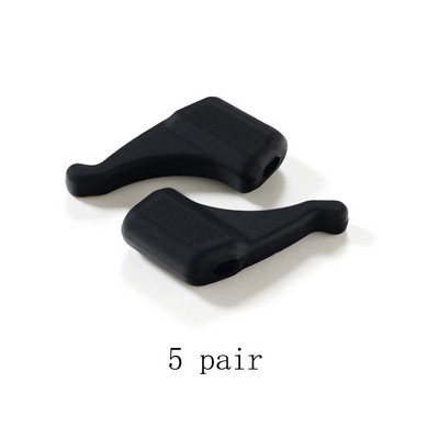 10 pari vrhunskog silikonskog protukliznog držača za dodatke za naočale Bijela/crna kukica za uho Sportski čepovi vrha za naočale