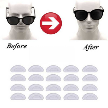 5/20 Pairs Glasses Nose Pads Αυτοκόλλητα σιλικόνης Nose Pads Αντιολισθητικά Clear Black Thin Nosepads for Glasses Γυαλιά Οράσεως Γυαλιά ηλίου ΝΕΟ