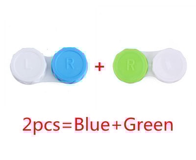 1/2 vnt. akiniai, kosmetiniai kontaktiniai lęšiai, dėžutė, kontaktinių lęšių dėklas akims kelioninio rinkinio laikiklis talpyklos kelionių priedai didmeninė prekyba