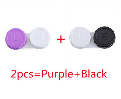 1/2 vnt. akiniai, kosmetiniai kontaktiniai lęšiai, dėžutė, kontaktinių lęšių dėklas akims kelioninio rinkinio laikiklis talpyklos kelionių priedai didmeninė prekyba