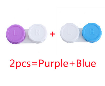 1/2 vnt. akiniai, kosmetiniai kontaktiniai lęšiai, dėžutė, kontaktinių lęšių dėklas akims kelioninio rinkinio laikiklis talpyklos kelionių priedai didmeninė prekyba