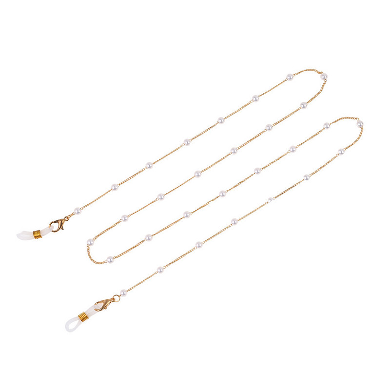 Szemüveglánc fehér műanyag gyöngy gyöngy szív varázs szemüvegtartó szemüvegtartó pánt női nyaklánc ajándék