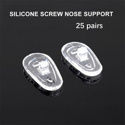 25 perechi/set tampoane de nas din silicon pentru ochelari Tampoane de nas moi Ochelari tampoane de nas anti-alunecare Instrumente de îngrijire a ochilor Accesorii pentru ochelari