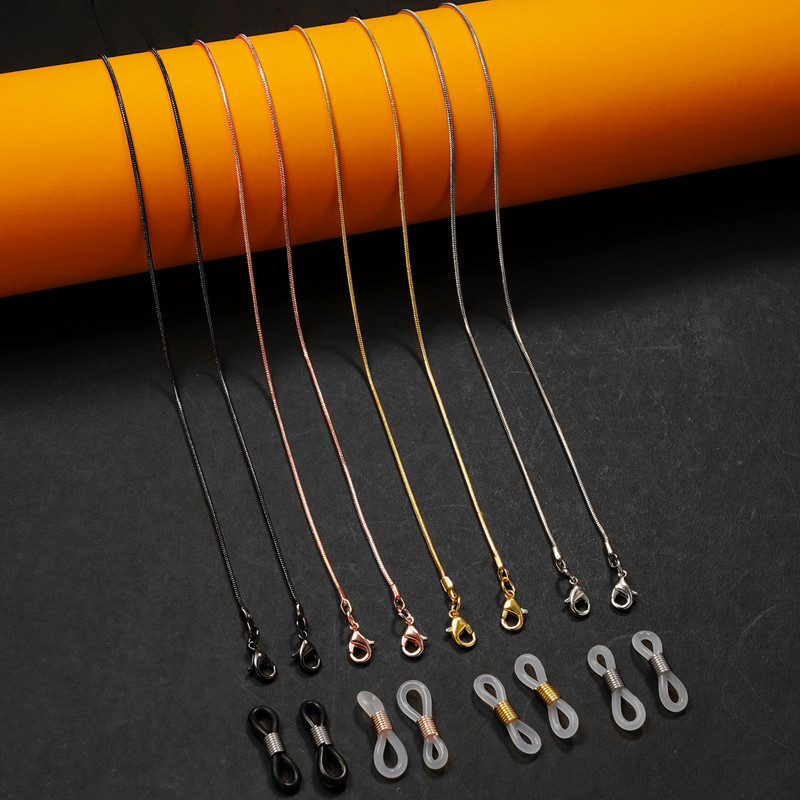 Divat olvasószemüvegek lánc női fém napszemüvegek zsinórok arany fekete ezüst színű zsinór fém kötél szemüveg kiegészítők