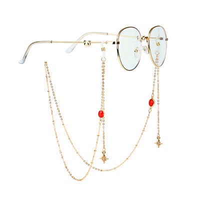 Mască Lanțuri de ochelari de soare pentru femei Bărbați Negru Auriu Argintiu Culoarea margele din aliaj Lanțuri antiderapante Accesorii pentru ochelari de modă Comerț cu ridicata