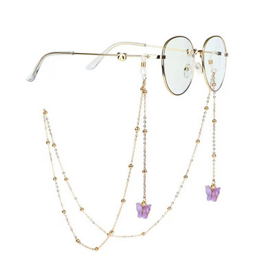 Mască Lanțuri de ochelari de soare pentru femei Bărbați Negru Auriu Argintiu Culoarea margele din aliaj Lanțuri antiderapante Accesorii pentru ochelari de modă Comerț cu ridicata