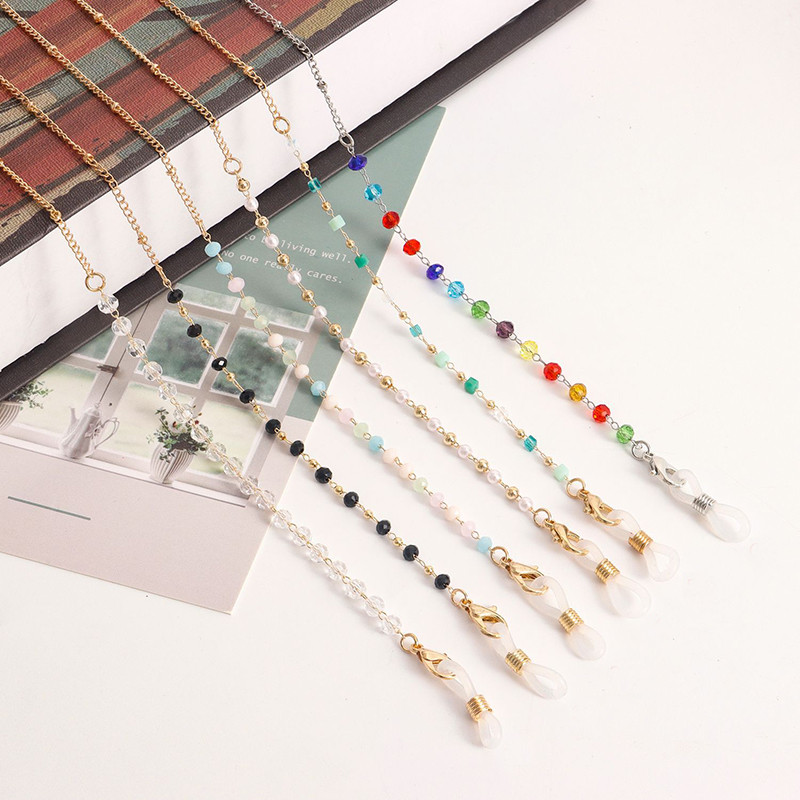 Divat Gyöngymaszk Láncok Szemüveglánc Női Retro Fém Napszemüveg Zsinórok Tartó Maszk Szíj Nyakzsinór akasztós Nyak Ékszer