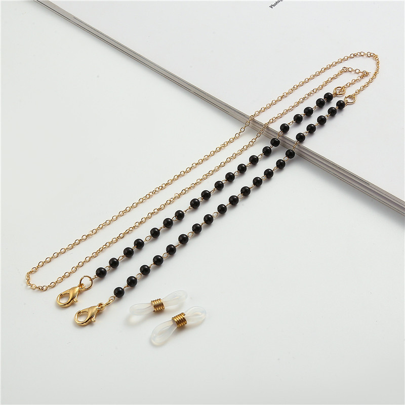 Divat szemüvegek lánc utánzat gyöngy gyöngyökkel díszített divatos nők kívül alkalmi napszemüvegek kiegészítő nyaklánc ajándék maszk akasztó kötél