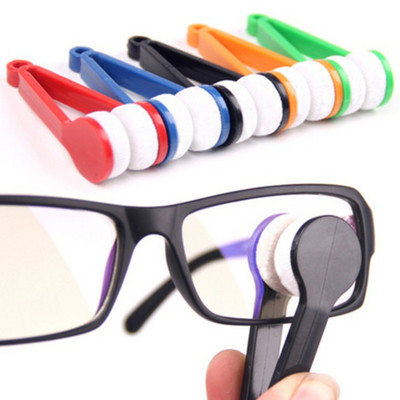 Hordozható többfunkciós szemüvegek tisztító dörzsölés szemüveg napszemüveg szemüveg mikroszálas tisztító kefék törlőeszközök mini 1 db