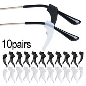 Suport pentru cârlige pentru urechi, silicon anti-alunecare, 20 buc pentru ochelari, negru/transparent, elastic, suport pentru ochelari, accesorii pentru ochelari