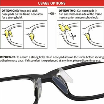 5 чифта противоплъзгащи се силиконови подложки за нос за очила, слънчеви очила, очила, противоплъзгащи меки очила, възглавнички, стикер