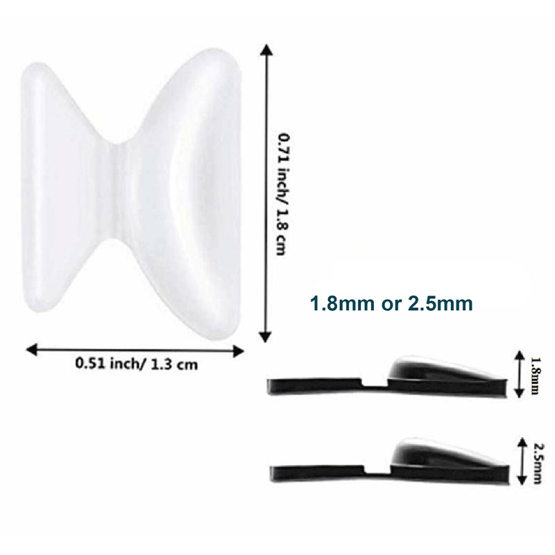 5 poros neslystantis silikoninis lipdukas ant nosies pagalvėlių akiniams akiniams nuo saulės akiniams neslystančius minkštus akinius pagalvėlės lipdukas