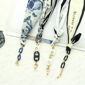 Bohemi acrilic ochelari lanț panglică mască șnur imprimare eșarfă de mătase ocazional ochelari lanț gât ochelari accesorii