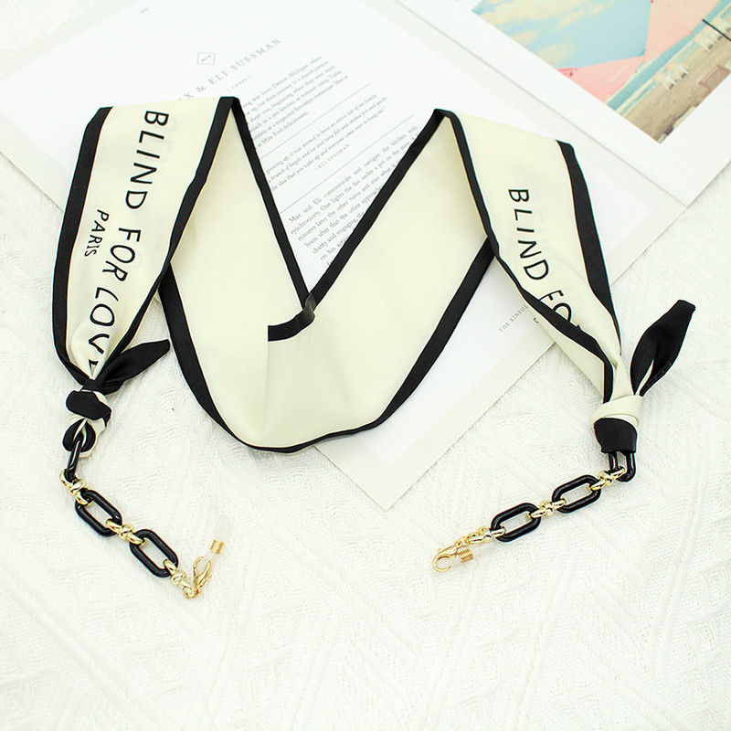 Bohemi akril szemüveg lánc szalag maszk zsinór Nyomtató selyem sál alkalmi szemüveg lánc nyak szemüveg kiegészítők