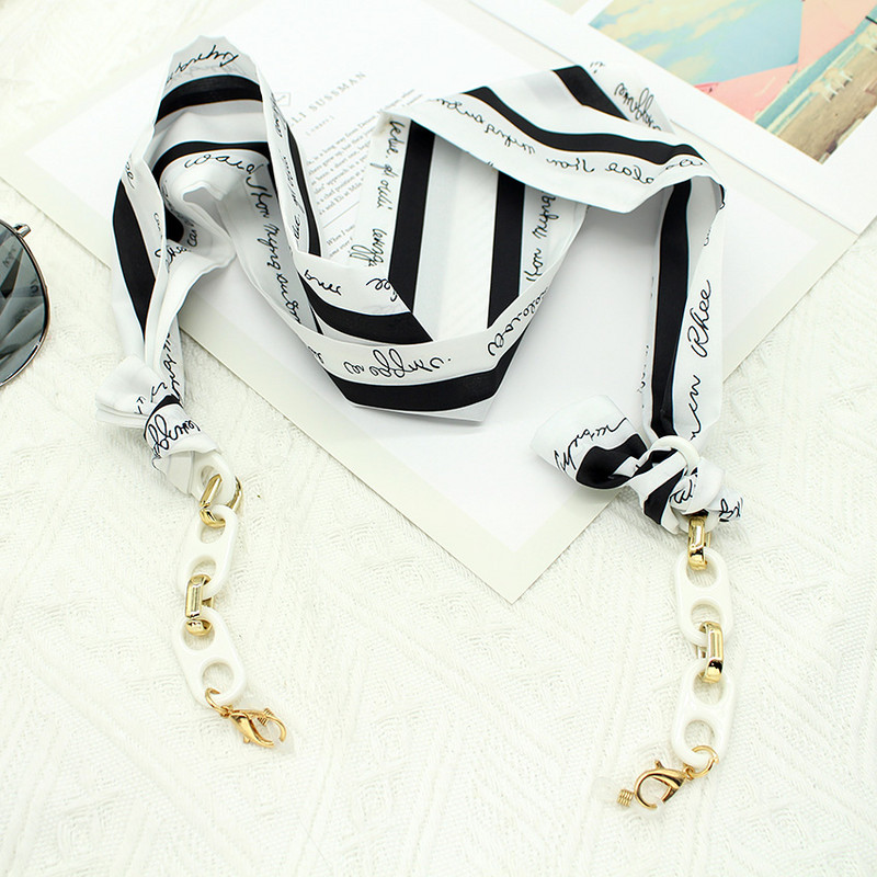 Bohemi akril szemüveg lánc szalag maszk zsinór Nyomtató selyem sál alkalmi szemüveg lánc nyak szemüveg kiegészítők