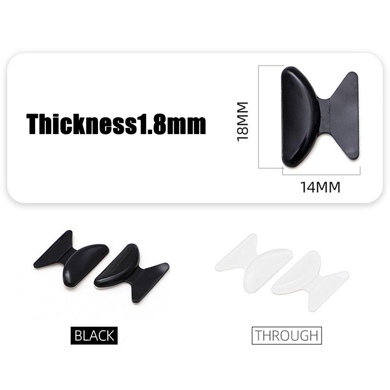 5 pár hasznos puha szilikon orrpárna szemüveghez csúszásmentes szemüveg napszemüveg fekete fehér orrpárna