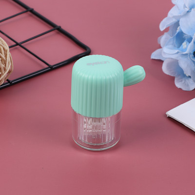 Soluție de curățare a lentilelor de contact Curățare manuală portabilă Cutie de contact cosmetică Carcasă pentru lentile de contact de călătorie HL-830 Dispozitiv de curățare rotativ manual