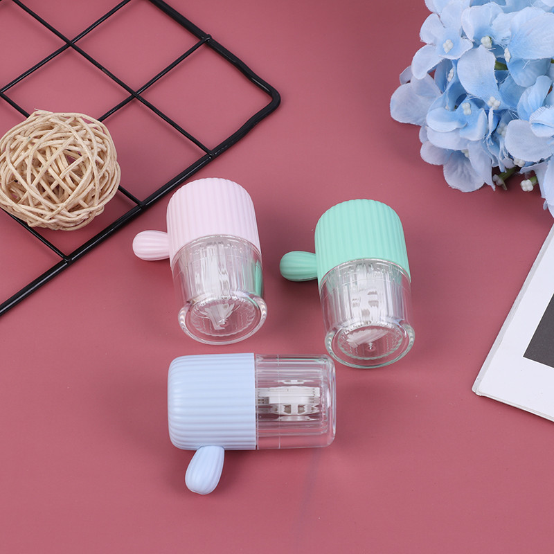 Kontaktlencse tisztító Hordozható kézi tisztító kozmetikai érintkeződoboz utazó kontaktlencse tok HL-830 kézi forgó tisztító