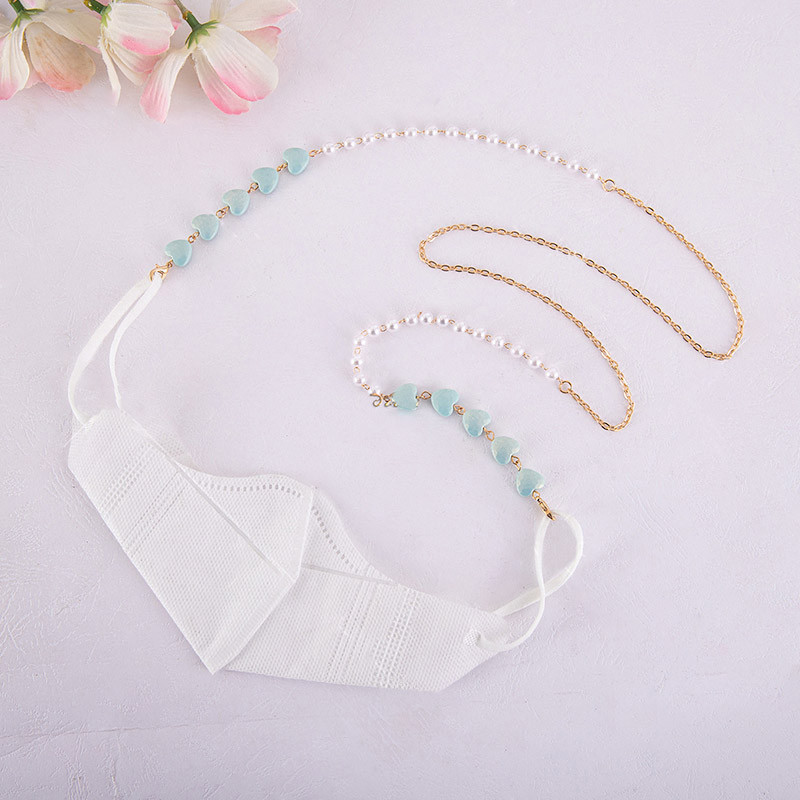 Új szemüvegek láncok divatmaszkok akasztókötelek szívgyöngyök gyöngyök szemüvegek láncok fém napszemüvegek zsinórok női maszk láncok