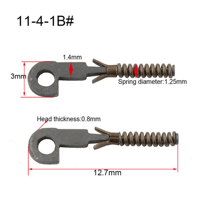 100 bucăți de inserții cu arc pentru repararea tâmplelor flexibile de ochelari sparte, piese de schimb de arc sparte diferite tipuri