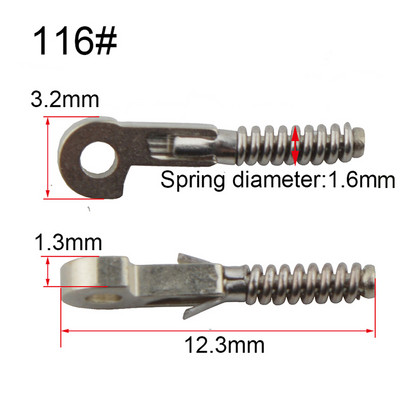 100 bucăți de inserții cu arc pentru repararea tâmplelor flexibile de ochelari sparte, piese de schimb de arc sparte diferite tipuri