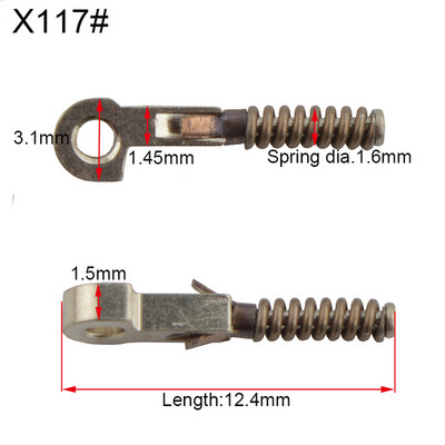 100 bucăți de inserții cu arc pentru repararea tâmplelor flexibile de ochelari sparte, piese de schimb de arc sparte diferite tipuri
