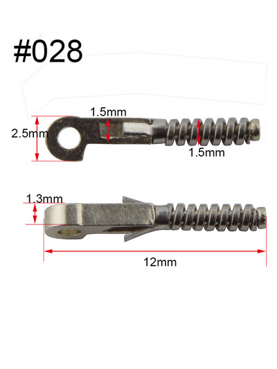 100 bucăți de inserții cu arc pentru repararea tâmplelor flexibile de ochelari sparte, piese de schimb de arc sparte diferite tipuri