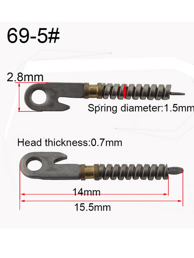 100 bucăți de inserții cu arc pentru repararea tâmplelor flexibile de ochelari sparte, piese de schimb de arc sparte diferite tipuri