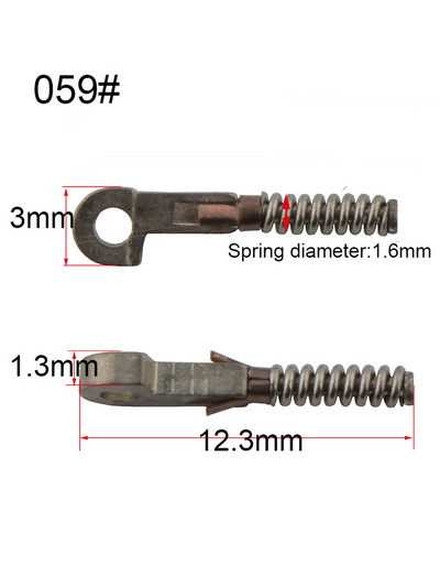 100 bucăți de inserții cu arc pentru repararea tâmplelor flexibile de ochelari sparte, piese de schimb de arc sparte diferite tipuri