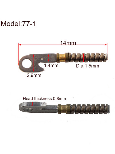 100 bucăți de inserții cu arc pentru repararea tâmplelor flexibile de ochelari sparte, piese de schimb de arc sparte diferite tipuri