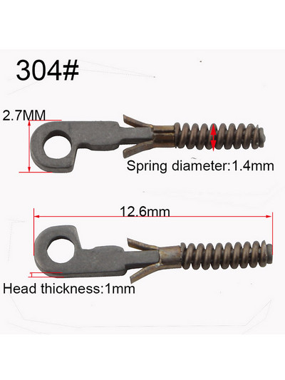 100 bucăți de inserții cu arc pentru repararea tâmplelor flexibile de ochelari sparte, piese de schimb de arc sparte diferite tipuri