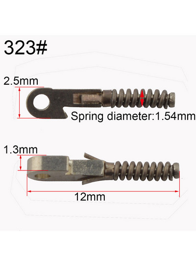 100 bucăți de inserții cu arc pentru repararea tâmplelor flexibile de ochelari sparte, piese de schimb de arc sparte diferite tipuri