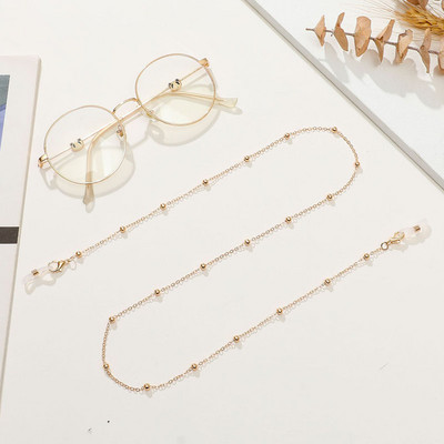 Boho Bile Mărgele Lanțuri Ochelari lungi Chsin Fashion Curea pentru gât Ochelari de metal Bijuterii pentru femei Accesorii de decorare