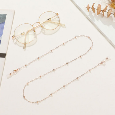 Boho Bile Mărgele Lanțuri Ochelari lungi Chsin Fashion Curea pentru gât Ochelari de metal Bijuterii pentru femei Accesorii de decorare