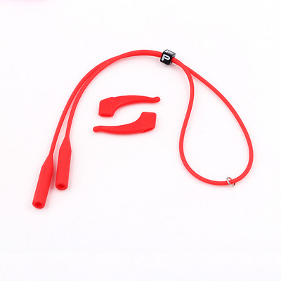 COLOUR_MAX Elastic înalt anti-alunecare Buton reglabil Elastic înalt anti-alunecare Ochelari de soare din silicon Snur pentru ochelari Lanț pentru ochelari