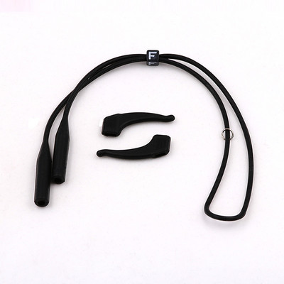 COLOUR_MAX Elastic înalt anti-alunecare Buton reglabil Elastic înalt anti-alunecare Ochelari de soare din silicon Snur pentru ochelari Lanț pentru ochelari