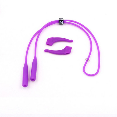 COLOUR_MAX Elastic înalt anti-alunecare Buton reglabil Elastic înalt anti-alunecare Ochelari de soare din silicon Snur pentru ochelari Lanț pentru ochelari