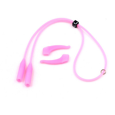 COLOUR_MAX Elastic înalt anti-alunecare Buton reglabil Elastic înalt anti-alunecare Ochelari de soare din silicon Snur pentru ochelari Lanț pentru ochelari
