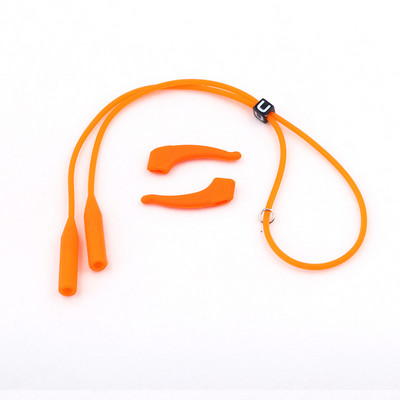 COLOUR_MAX Elastic înalt anti-alunecare Buton reglabil Elastic înalt anti-alunecare Ochelari de soare din silicon Snur pentru ochelari Lanț pentru ochelari