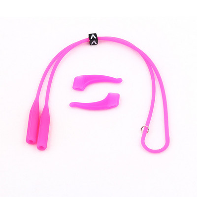 COLOUR_MAX Elastic înalt anti-alunecare Buton reglabil Elastic înalt anti-alunecare Ochelari de soare din silicon Snur pentru ochelari Lanț pentru ochelari