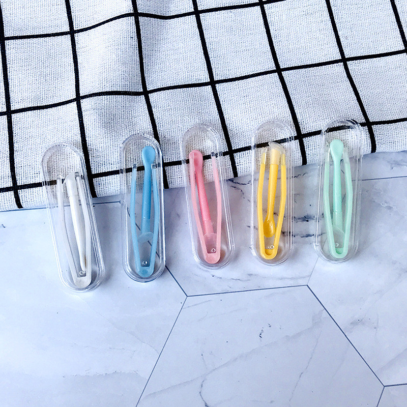 1 szett új többszínű kontaktlencse csipesz és tapadókorong speciális bilincsekhez szerszám kontaktlencse behelyező eltávolító