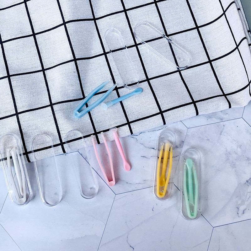 1 szett új többszínű kontaktlencse csipesz és tapadókorong speciális bilincsekhez szerszám kontaktlencse behelyező eltávolító