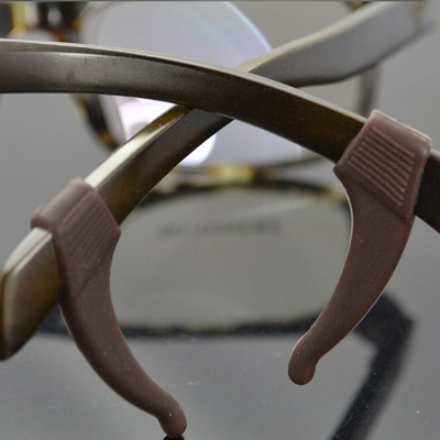1 paar libisemisvastased silikoonist kõrvakonksud lastele täiskasvanutele mõeldud ümarate käepidemetega prillide tarvikud prillide hoidik pehme mitmevärviline sportimiseks