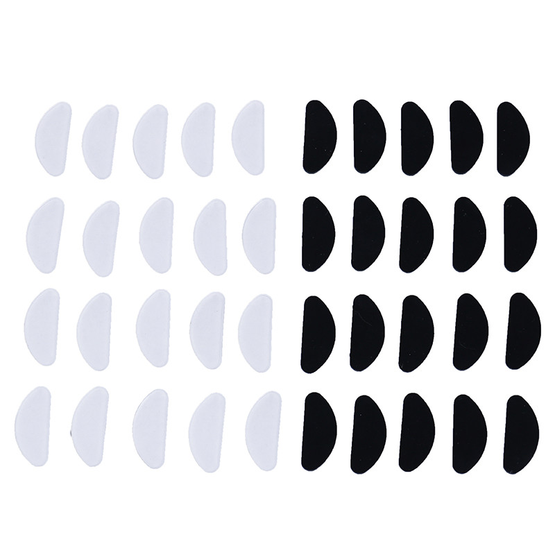 20 DB=10 pár csúszásgátló szilikon orrpárna szemüvegekhez szemüvegkeret, orrpárnára ragasztott szemüvegtartozékok