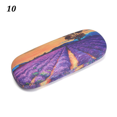 Cutie de ochelari de pictură în ulei de epocă pentru femei Husă portabilă pentru ochelari cu imprimeu floral Cutie de depozitare pentru ochelari de soare Cutie de protecție pentru ochelari de soare